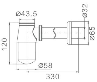 Сифон для раковины Haiba HB80 хром